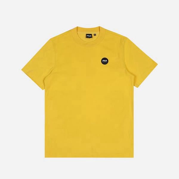 Fila S/S Women's T-Shirts - Yellow,NZ 506-98521